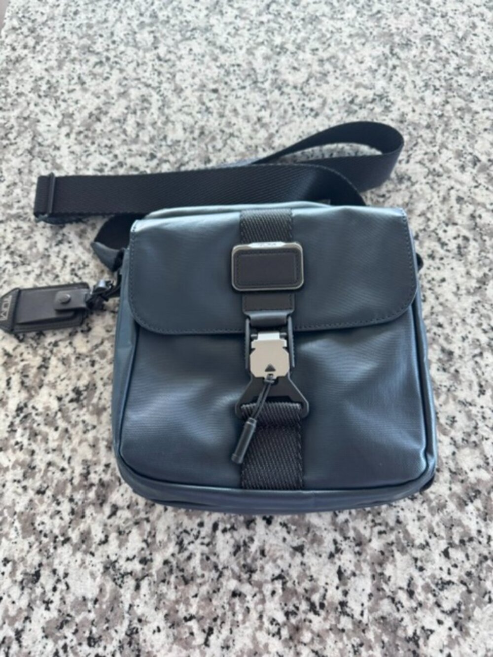 Authentic TUMI Alpha Bravo Junior Crossbody - Navy Coated Canvas